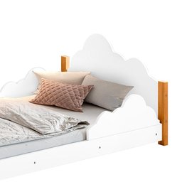 Cama Infantil Nuvem com Grade de Proteção Branca Cristal Divaloto - 3