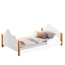 Ver imagem 2 de Cama Infantil Nuvem com Grade de Proteção Branca Cristal Divaloto