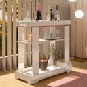 Ver imagem 2 de Carrinho Bar com Rodizios 80 Cm 4627 Off White Arly