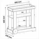 Ver imagem 6 de Carrinho Bar com Rodizios 80 Cm 4627 Off White Arly