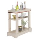 Ver imagem 3 de Carrinho Bar com Rodizios 80 Cm 4627 Off White Arly