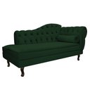 Ver imagem 3 de Kit Diva Recamier Juliana 185cm Lado Esquerdo e 01 Poltrona Classic Suede Verde - Amarena Móveis