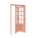 Ver imagem 2 de Kit Porta Camarão Quadriculada em Eucalipto e Abertura , 213cm x 84cm x 12cm Abertura Direita Marrom Esel