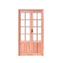 Ver imagem 3 de Kit Porta Camarão Quadriculada em Eucalipto e Abertura , 213cm x 84cm x 12cm Abertura Direita Marrom Esel