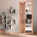 Ver imagem 1 de Kit Porta Camarão Quadriculada em Eucalipto e Abertura , 213cm x 84cm x 12cm Abertura Direita Marrom Esel
