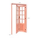 Ver imagem 4 de Kit Porta Camarão Quadriculada em Eucalipto e Abertura , 213cm x 84cm x 12cm Abertura Direita Marrom Esel