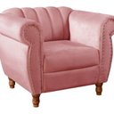 Ver imagem 2 de Poltrona Realeza Chesterfield Cadeira Vintage Decoração Retrô Rosa