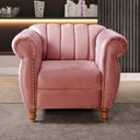 Ver imagem 1 de Poltrona Realeza Chesterfield Cadeira Vintage Decoração Retrô Rosa