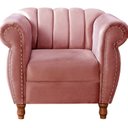 Ver imagem 4 de Poltrona Realeza Chesterfield Cadeira Vintage Decoração Retrô Rosa