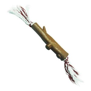 Galho Borracha C/ Corda Mordedor Brinquedo Educativo De Caes Adestramento