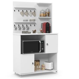 Armário Multiuso 2 Portas Cantinho do Café Aconchego Branco - Patrimar - 1