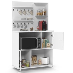 Armário Multiuso 2 Portas Cantinho do Café Aconchego Branco - Patrimar - 3