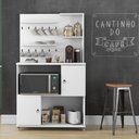 Ver imagem 2 de Armário Multiuso 2 Portas Cantinho do Café Aconchego Branco - Patrimar