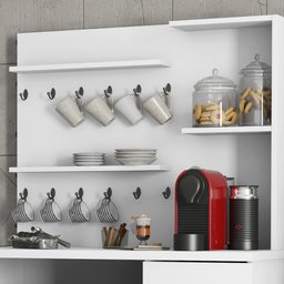 Armário Multiuso 2 Portas Cantinho do Café Aconchego Branco - Patrimar - 4