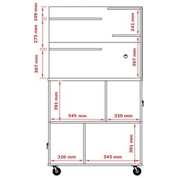 Armário Multiuso 2 Portas Cantinho do Café Aconchego Branco - Patrimar - 5