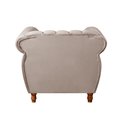 Ver imagem 5 de Poltrona Realeza Chesterfield Cadeira Vintage Decoração Retrô Cinza Capuccino