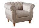 Ver imagem 2 de Poltrona Realeza Chesterfield Cadeira Vintage Decoração Retrô Cinza Capuccino