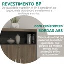 Ver imagem 7 de Conjunto 4 Peças com Mesa Diretor em L, Gaveteiro, Balcão e Armário Alto em Tamburato Charuto Preto Artany