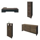 Ver imagem 2 de Kit 4 Peças com Mesa Diretor em L, Gaveteiro, Balcão e Armário Alto em Tamburato