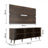 Rack Estante Grande Painel para Tv até 55 Polegadas com Pés - 3