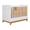 Ver imagem 2 de Berço Americano 2 em 1 100% MDF para Colchão 130x70cm Multimóveis Crper-BER002 Branco/Madeirado