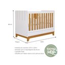 Ver imagem 4 de Berço Americano 2 em 1 100% MDF para Colchão 130x70cm Multimóveis Crper-BER002 Branco/Madeirado