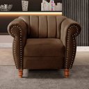 Ver imagem 1 de Poltrona Realeza Chesterfield Cadeira Vintage Decoração Retrô Marrom