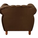 Ver imagem 5 de Poltrona Realeza Chesterfield Cadeira Vintage Decoração Retrô Marrom