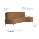 Ver imagem 3 de Sofá Orgânico 2 Lugares 150cm Argos Pés Preto Bouclé Terracota - Nexta Casa