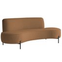 Ver imagem 1 de Sofá Orgânico 2 Lugares 150cm Argos Pés Preto Bouclé Terracota - Nexta Casa