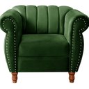 Ver imagem 4 de Poltrona Realeza Chesterfield Cadeira Vintage Decoração Retrô Verde