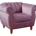 Ver imagem 2 de Poltrona Realeza Chesterfield Cadeira Vintage Decoração Retrô Roxo