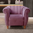 Ver imagem 1 de Poltrona Realeza Chesterfield Cadeira Vintage Decoração Retrô Roxo