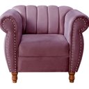 Ver imagem 4 de Poltrona Realeza Chesterfield Cadeira Vintage Decoração Retrô Roxo