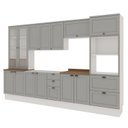 Ver imagem 3 de Cozinha Completa Modulada 6 Peças 100% MDF com Cristaleira Torre Quente e Balcão para Pia Iluminata