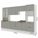 Ver imagem 4 de Cozinha Completa Modulada 6 Peças 100% MDF com Cristaleira Torre Quente e Balcão para Pia Iluminata