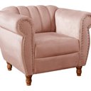 Ver imagem 2 de Poltrona Realeza Chesterfield Cadeira Vintage Decoração Retrô Rosa Rose