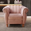 Ver imagem 1 de Poltrona Realeza Chesterfield Cadeira Vintage Decoração Retrô Rosa Rose