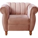 Ver imagem 4 de Poltrona Realeza Chesterfield Cadeira Vintage Decoração Retrô Rosa Rose