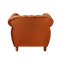 Ver imagem 5 de Poltrona Realeza Chesterfield Cadeira Vintage Decoração Retrô Laranja Terracota