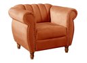 Ver imagem 2 de Poltrona Realeza Chesterfield Cadeira Vintage Decoração Retrô Laranja Terracota