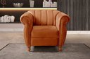 Ver imagem 1 de Poltrona Realeza Chesterfield Cadeira Vintage Decoração Retrô Laranja Terracota