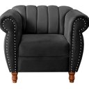 Ver imagem 4 de Poltrona Realeza Chesterfield Cadeira Vintage Decoração Retrô Preto