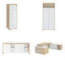 Ver imagem 2 de Kit 4 Peças com Mesa Diretor em L, Gaveteiro, Balcão e Armário Alto em Tamburato