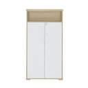 Ver imagem 5 de Kit 4 Peças com Mesa Diretor em L, Gaveteiro, Balcão e Armário Alto em Tamburato