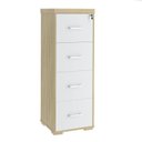 Ver imagem 3 de Kit 4 Peças com Mesa Diretor em L, Gaveteiro, Balcão e Armário Alto em Tamburato