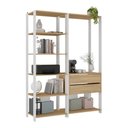 Ver imagem 2 de Estante Livreiro Modular 135cm 2 Peças com 2 Gavetas Multimóveis Mp6029