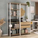 Ver imagem 1 de Estante Livreiro Modular 135cm 2 Peças com 2 Gavetas Multimóveis Mp6029