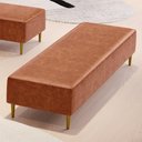 Ver imagem 6 de Puff Decorativo Sala de Estar Bali W01 Pés Palito 210x60cm Couríssimo Camel - Lyam Decor