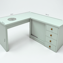 Ver imagem 3 de Mesa Nails Ellegance em L 117x150 Cm com Aspirador